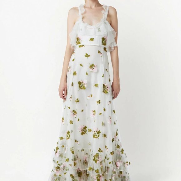 giambattista valli maxi dress Giambattista Valli one-shoulder Bow Maxi Dress | Black